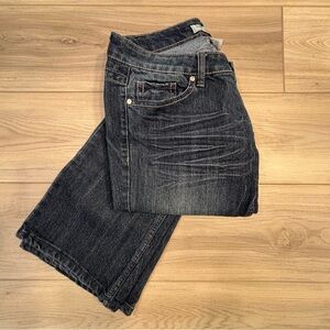 Vintage Mid‑2010s Route 66 Curvy Fit Flare Jeans w/ Dark Blue Wash - Size 6